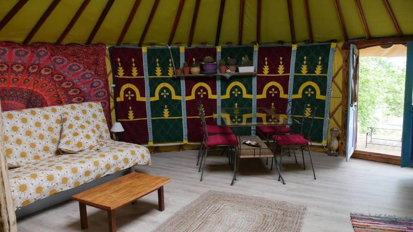 Tente pour 5 personnes, avec jardin et vue dans la Drôme - 4