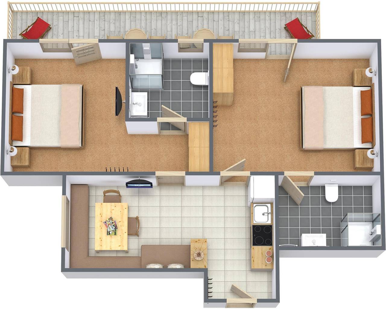 Ganze Ferienwohnung, Appartement Top 3 in Stubaier Alpen, Längenfeld
