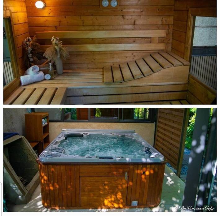 Location de vacances pour 7 personnes, avec vue et sauna ainsi que jardin et piscine à Bréançon