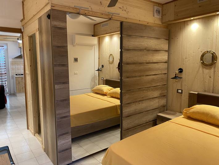 Ferienwohnung für 5 Personen, mit Meerblick und Balkon/Terrasse sowie Garten und Ausblick in Realmonte