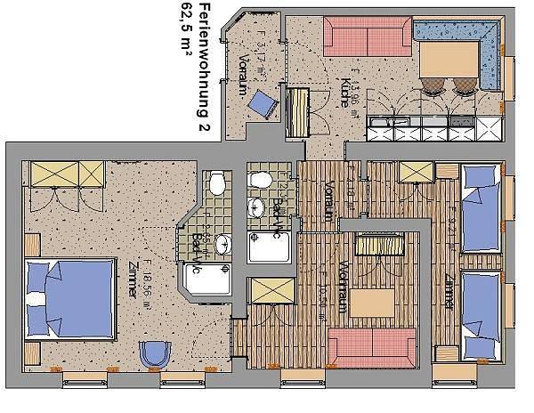 Gîte pour 6 personnes, avec jardin, adapté aux familles à Hochfilzen - 4