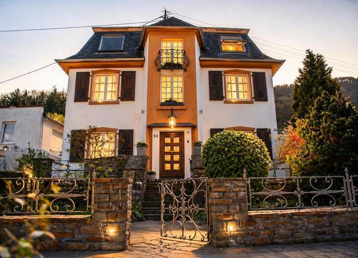 Villa für 3 Personen, mit Balkon und Terrasse sowie Garten und Ausblick an der Mosel