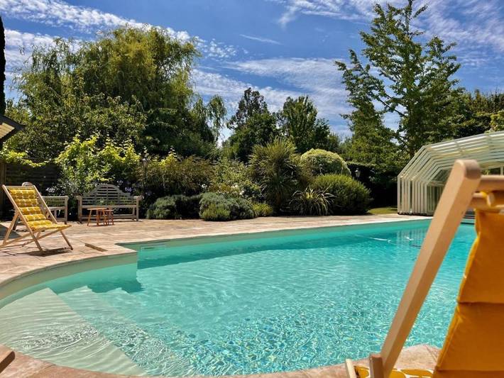 Chambre d’hôte pour 2 personnes, avec terrasse et piscine ainsi que jacuzzi et jardin à Saint-Jouan-des-Guérets - 4