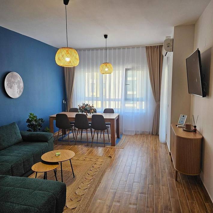 Appartement de vacances pour 9 personnes, avec balcon ainsi que sauna et vue, adapté aux familles
