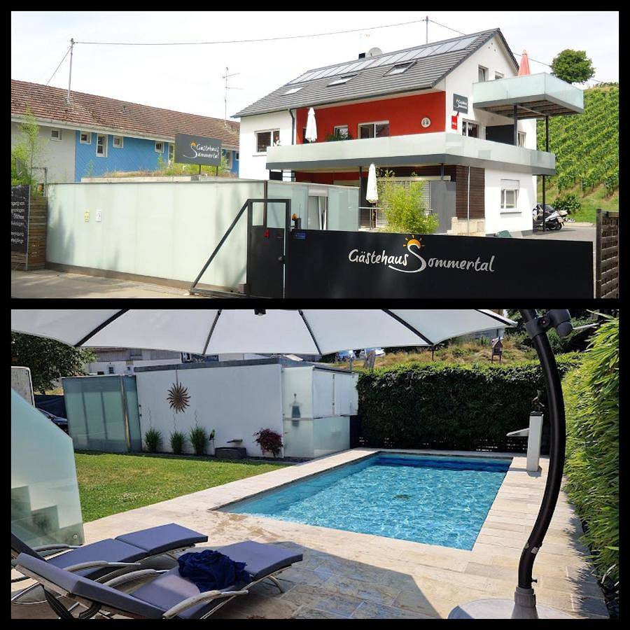 Gästehaus Sommertal, eigener Parkplatz, Pool, 800m zum Bodensee in Meersburg, Region Bodensee-Oberschwaben
