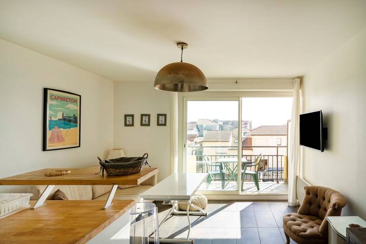 Entire studio, Grand Large Studio Apartment – Ocean View, Perfect for a Getaway in Capbreton in Capbreton, Côte d’Argent