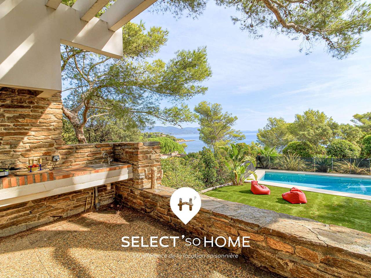 Villa mit Meerblick und privatem Pool - 8 Pers. in Cap Bénat, Bormes-les-Mimosas