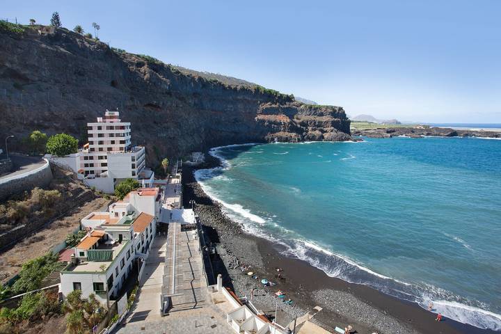 Ferienwohnung „Los Secretos De San Marcos“ mit Atlantikblick, 20 m zum Strand in San Marcos, Teneriffa Nord