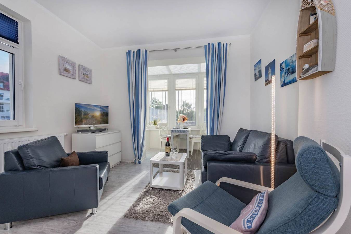 Ganze Wohnung, Maritimes Urlaubsglück – Ferienwohnung mit Balkon und Meerblick in Drei Kaiserbäder, Heringsdorf