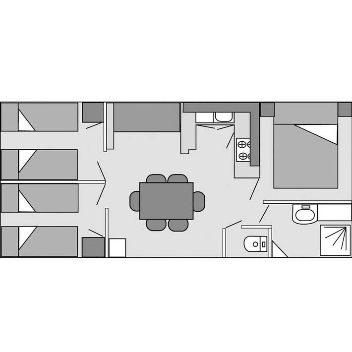 Mobil home pour 6 personnes, avec bassin pour enfant et sauna à Pouldreuzic - 2