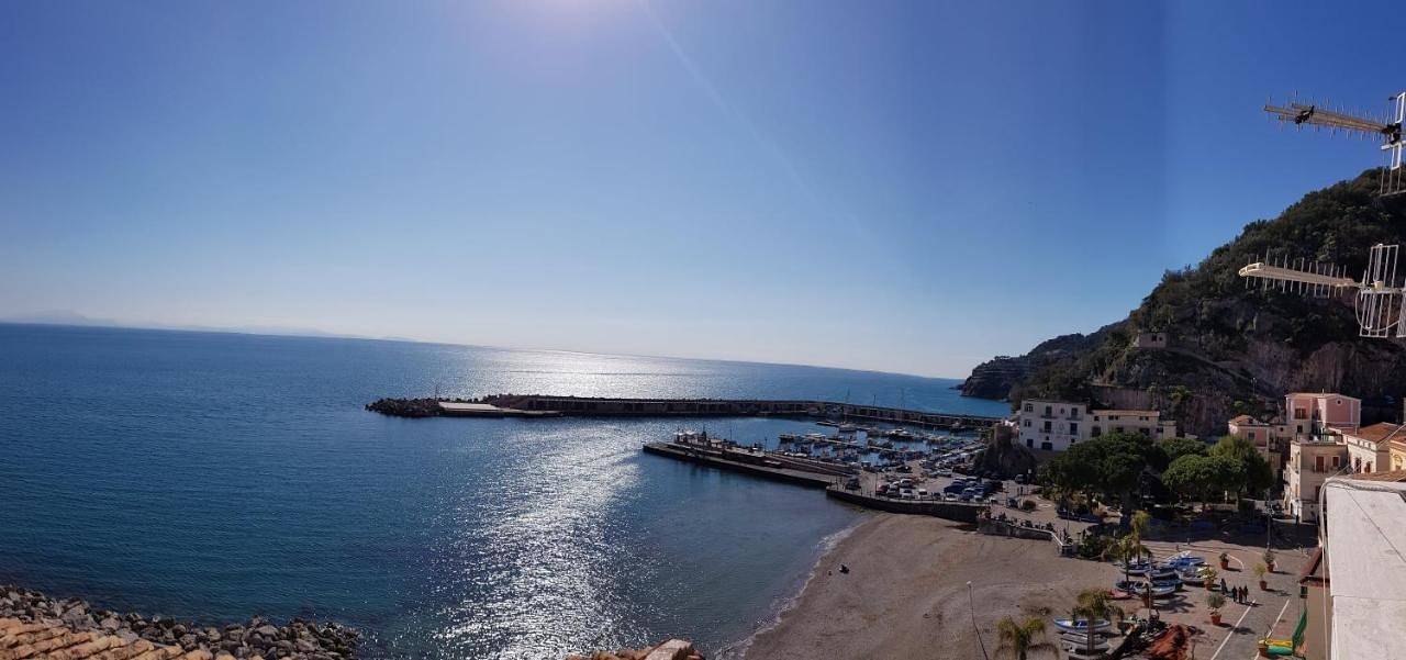 Cetara on the sea in Spiaggia del Lannio, Cetara