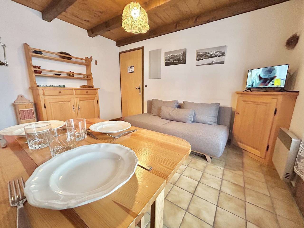 Ganze Wohnung, Studio-Cabine Charmant à Crest-Voland, Balcon, À 100m des Pistes, Parking Privé, 4 Pers. in Crest-Voland, Albertville und Umgebung