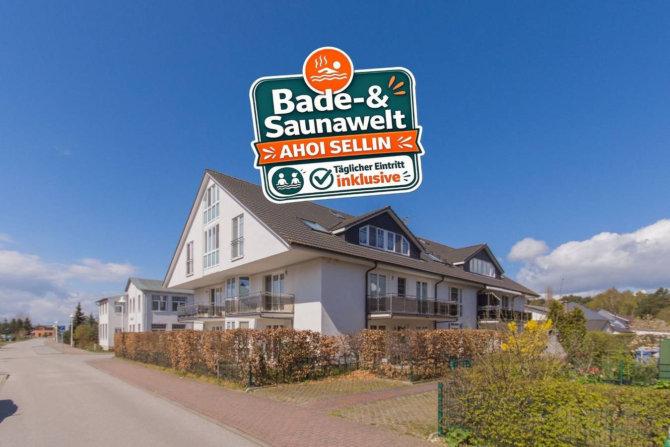 Ganze Ferienwohnung, Ihr Zuhause am Meer - Bade- & Saunawelt täglich inklusive in Thiessow, Mönchgut