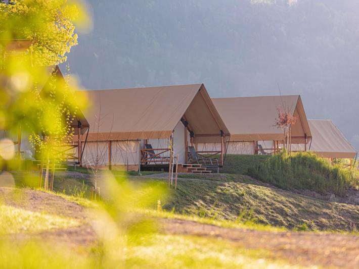 Zelt für 4 Personen, mit Terrasse in Kärnten