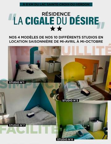 Cottage pour 2 personnes, avec jardin ainsi que piscine et terrasse à Riez