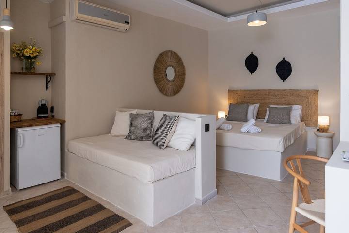 Studio pour 3 personnes, avec balcon