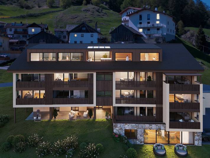 Ferienwohnung für 3 Personen, mit Balkon und Garten sowie Ausblick in Reschen