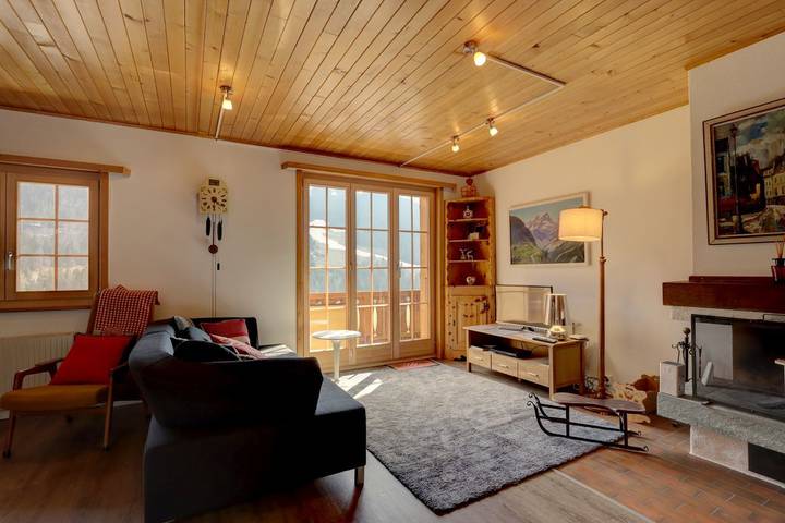 Ganze Ferienwohnung, Appartement Le Roc - 3 Schlafzimmer, 90m², 5 Personen in Rougemont, Pays-d'Enhaut Region