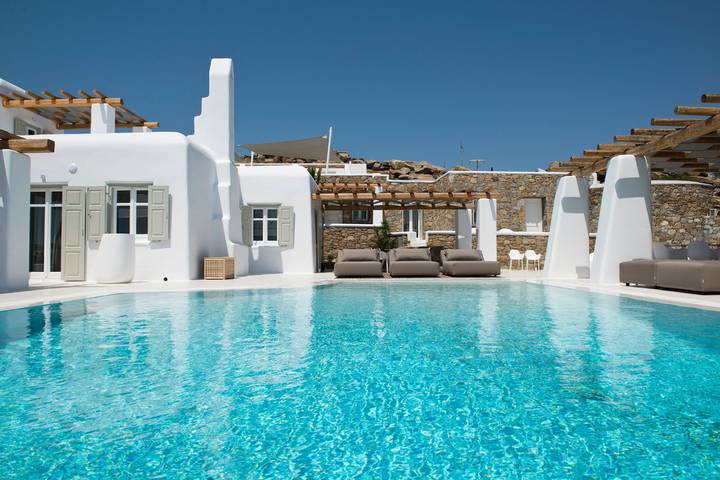 Excellent Tourlos Villa | 8 Bedrooms | Villa Opal | Stunning Sea and City Views in Tourlos (Mykonos), Mykonos