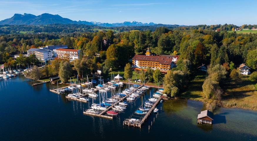 Hotel für 2 Personen, mit Balkon und Whirlpool sowie Terrasse und Garten in Prien am Chiemsee