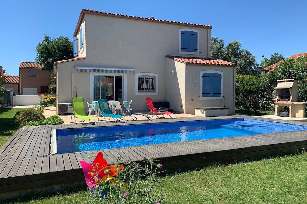 Villa mit privatem Pool, Klima, 3 Sz, Garten, Parkplatz und Wifi in Elne in Elne, Mittelmeerküste (Frankreich)