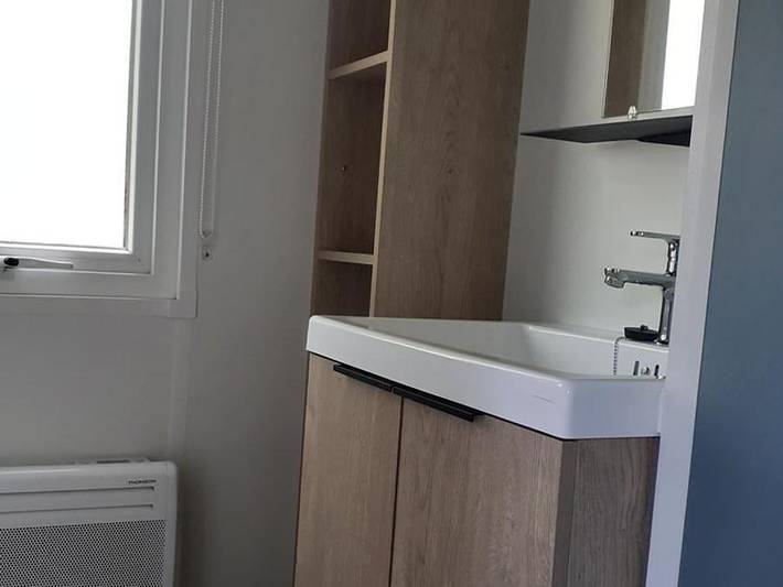 Camping Au Lac d'Hautibus - Mobilheim 2 personen - 1 Zimmer Confort in Argentonnay, Deux-Sèvres