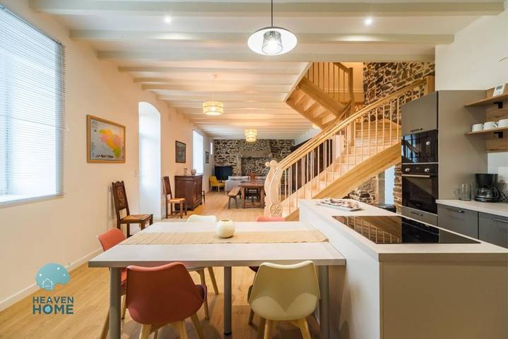 Maison d’hôte pour 12 personnes, avec Jardin en Bretagne