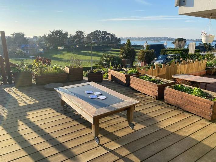 Gîte pour 6 personnes, avec jardin et vue, animaux acceptés dans Plage Penvern