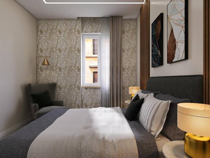 Ganze Wohnung, Apartment „Camera Matrimoniale Deluxe“ mit Meerblick, Wlan und Klimaanlage in Rom, Rom Provinz