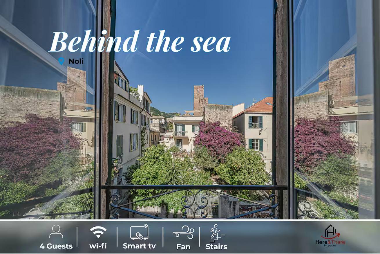 Appartamento intero, [Behind the Sea] Parcheggio gratis • mare 5 min in Noli, Riviera di Ponente