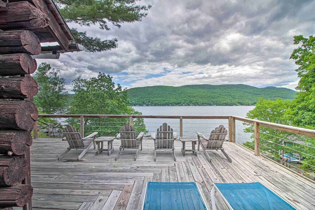 Waterfront Lake George Cabin: Walk to Water in Adirondack Mountains