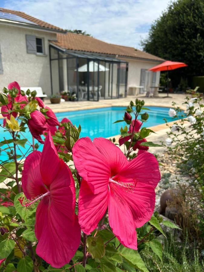 Gîte pour 4 personnes, avec Terrasse ainsi que Jardin et Piscine dans Montceaux