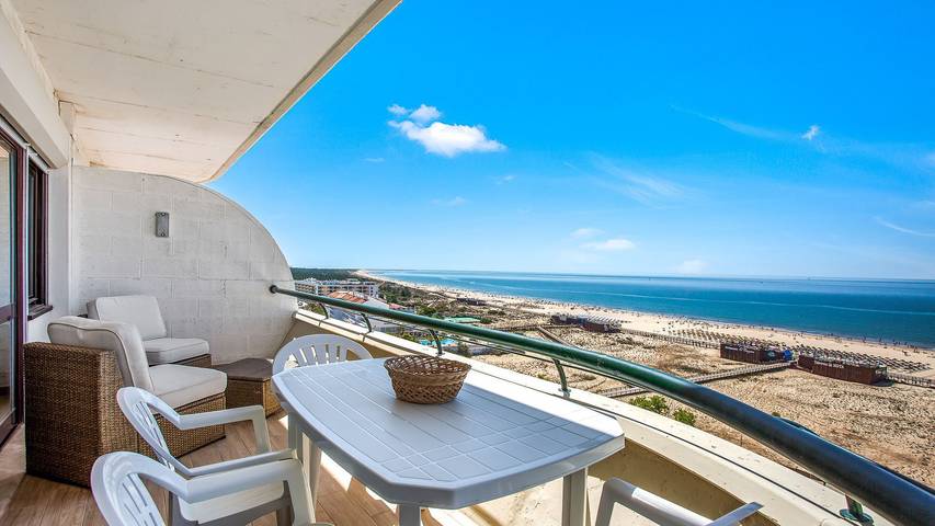 Vakantieappartement voor 4 personen, met Uitzicht op zee en Balkon in Monte Gordo