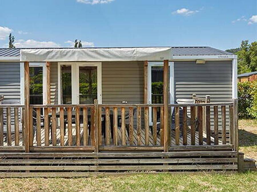 Camping La Bolée d'Air - Mobilheim 6 personen - Comfort | 2 Zi. | 4/6 Pers. | Erhöhte Terrasse | Klimaanlage | Tv in Saint-Vincent-sur-Jard, Vendée