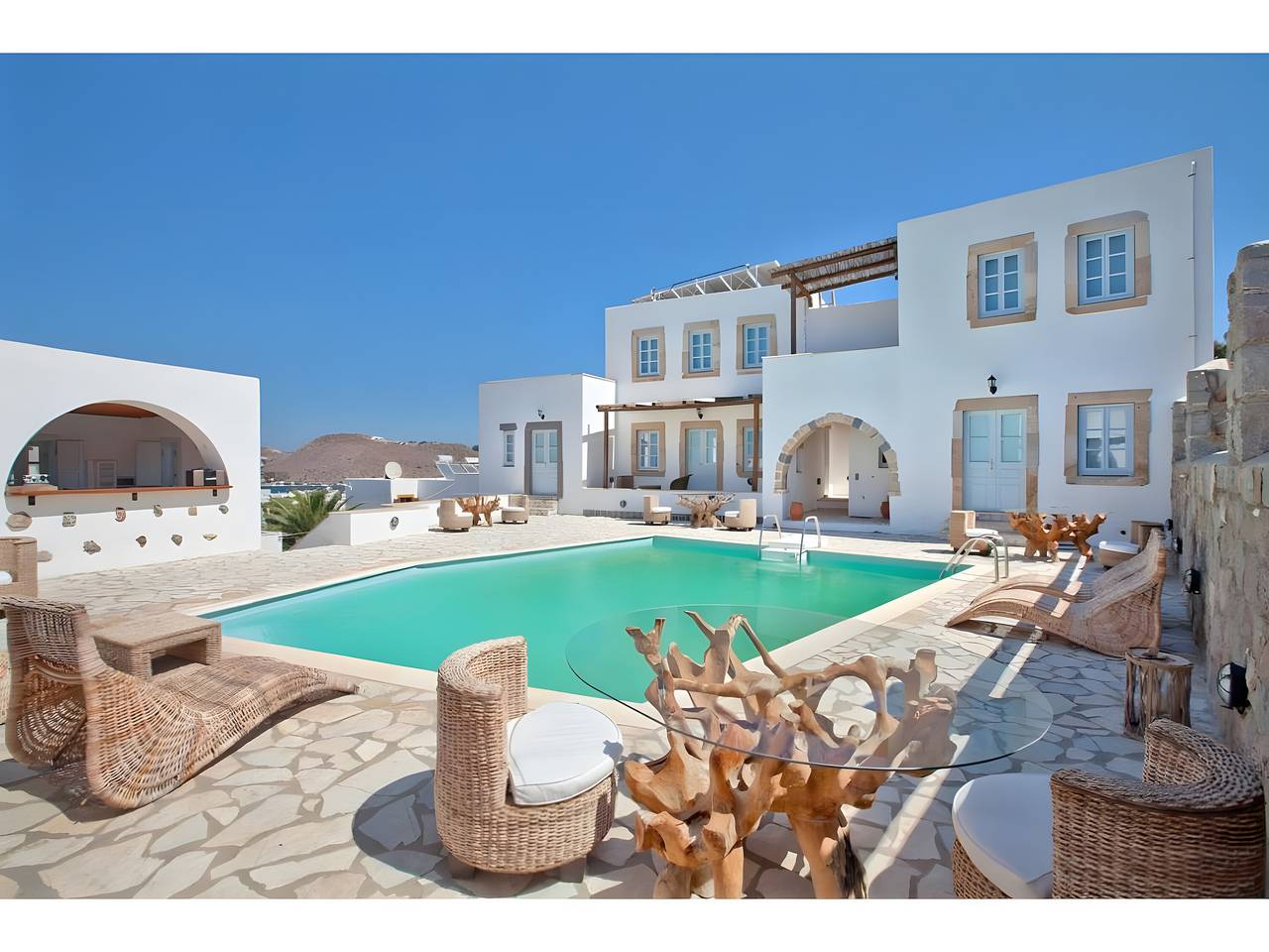Habitación 'Doble Vista al Mar nº 5' con vistas al mar, Wi-Fi y aire acondicionado. in Skala (Patmos), Archipiélago del Dodecaneso