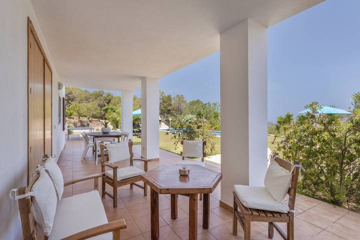 Wunderschöne Villa "Can Ramón" mit Meerblick, Bergblick, Garten, Pool und Wlan; Parkplätze vorhanden in Sant Josep de sa Talaia, Ibiza Süden