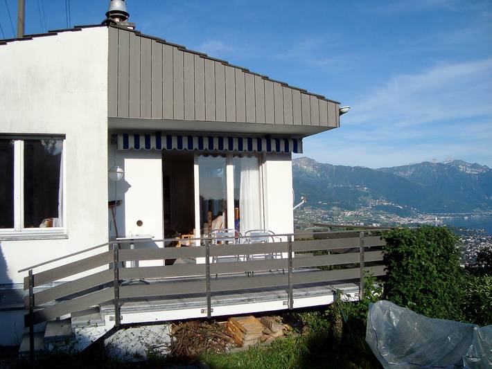 Ferienhaus für 5 Personen, mit Terrasse und Garten sowie Ausblick und Seeblick am Genfer See