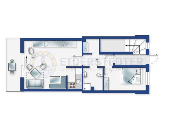 Ganze Ferienwohnung, Wohnung 3 Leuchtfeuer in St. Peter-Bad, St. Peter-Ording