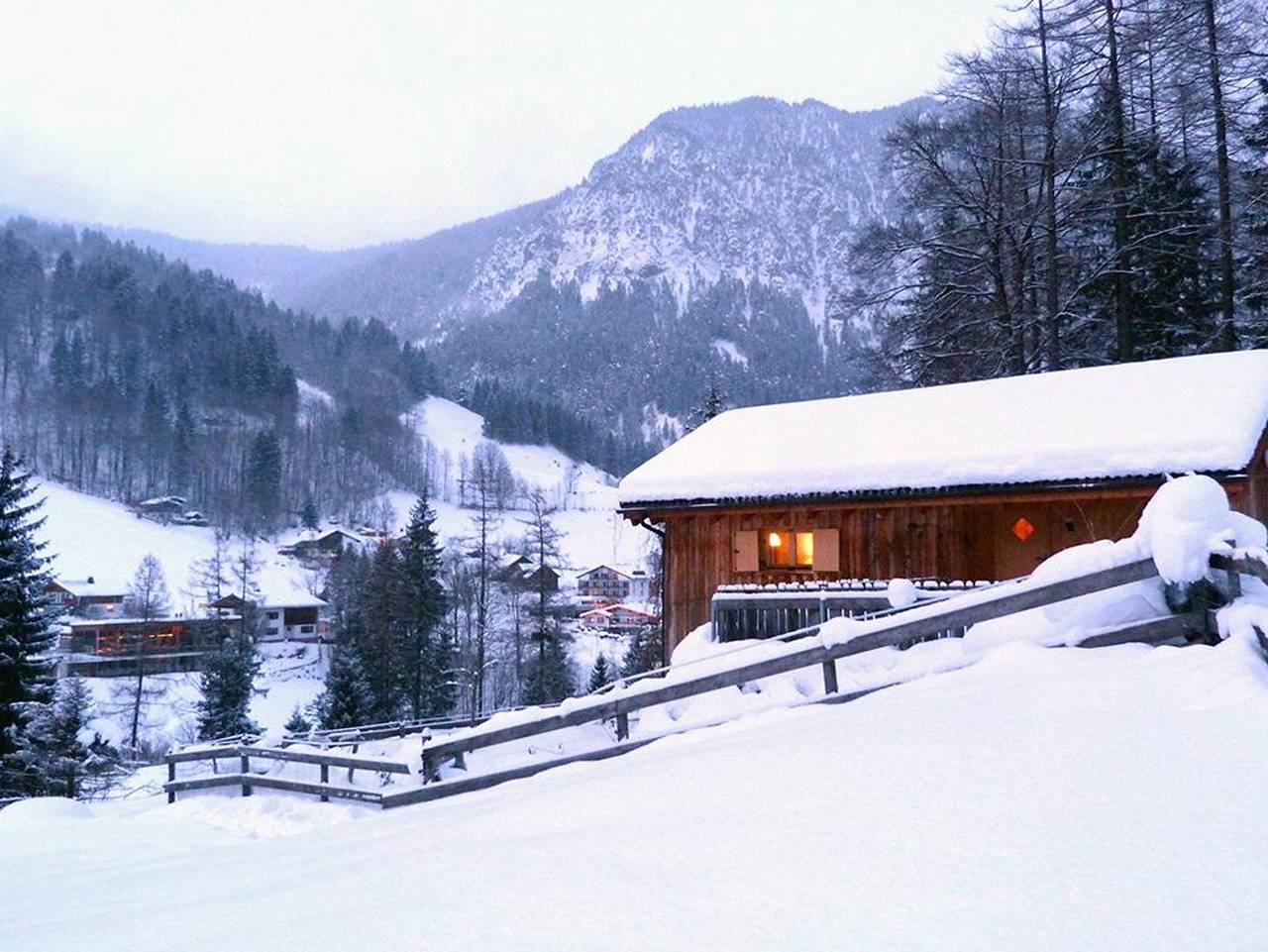 Älmele - Waldchalets Brandnertal - Älmele Waldchalet in Rätikon Gebirgsgruppe, Brand