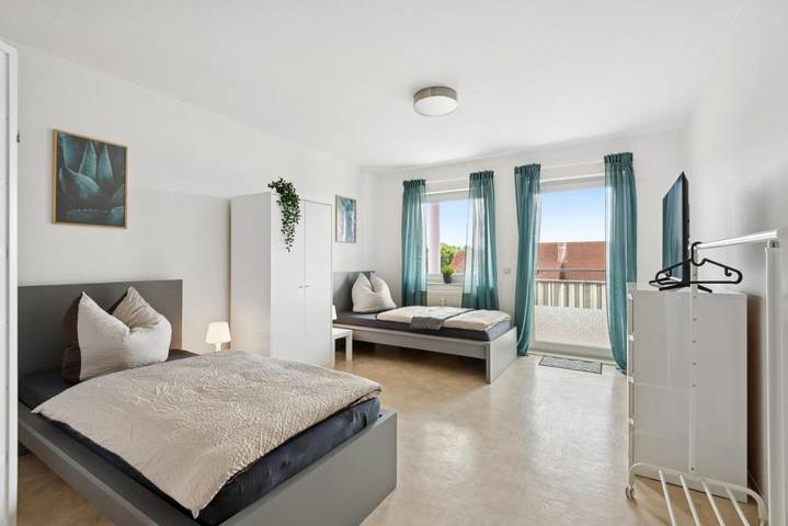 Ferienwohnung für 6 Personen, mit Balkon und Terrasse sowie Ausblick in Wörrstadt