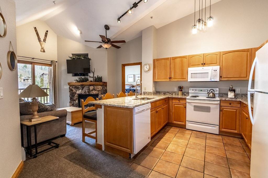 Ganze Wohnung, Gewölbedecken, Kingsize-Bett, großer Balkon, Shuttle in der Nähe, kostenloses Wifi in Arapahoe Basin