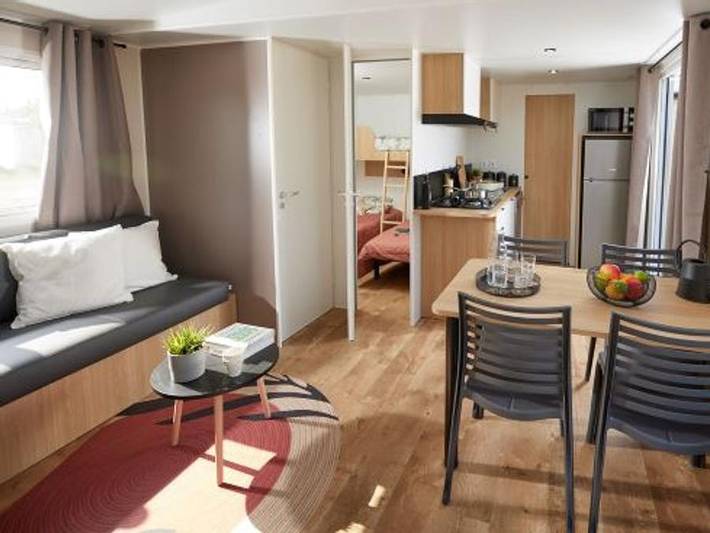 Camping Le Clos de Balleroy - Mobilheim 4 personen - Nest 29 - 2 Zimmer 30 m² + halbüberdachte Terrasse in Balleroy, Bayeux und Umgebung