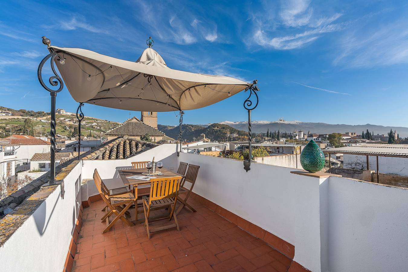Ferienhaus "Carmen San Andrés" mit Bergblick, privater Terrasse und Wlan in Granada, Granada Provinz