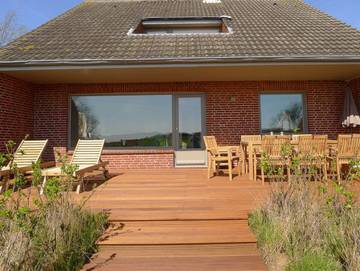 Ferienhaus mit Meerblick für 6 Personen, mit Garten und Balkon in Nieblum