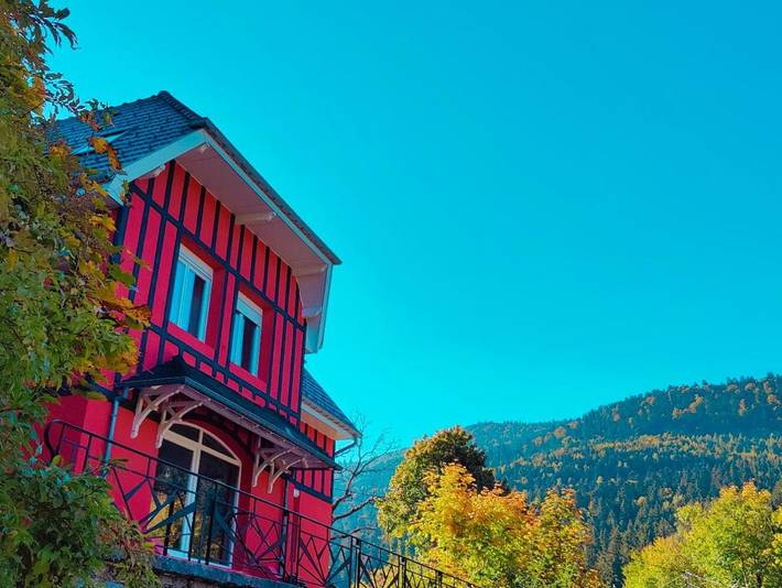 Chalet pour 12 personnes, avec terrasse ainsi que vue et jardin à Bussang