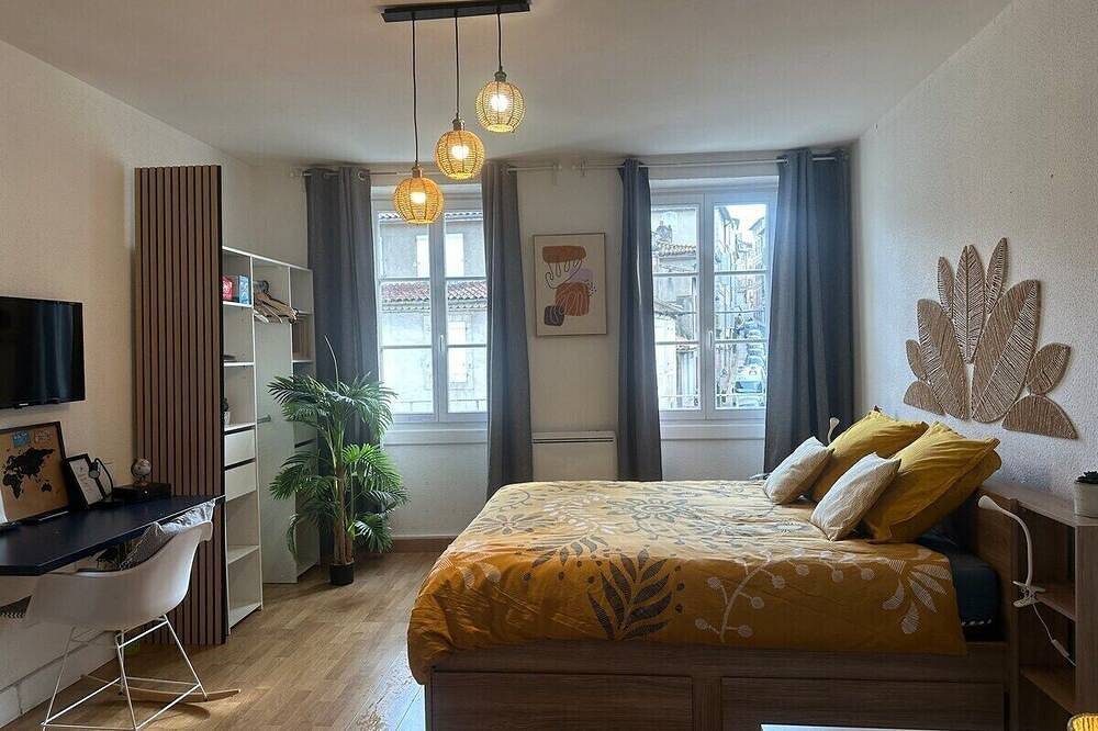 Apartamento entero, Apartamento-Apartamento-Baño con bañera-Vista a la Calle in Auch, Gers