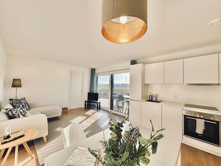 Ferienwohnung für 3 Personen, mit Balkon und Terrasse sowie Ausblick