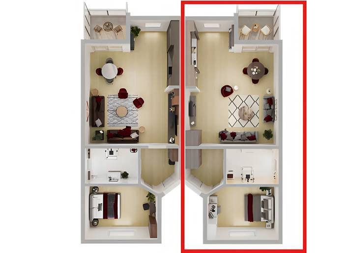 Ferienwohnung für 4 Personen, mit Balkon auf Rügen - 2
