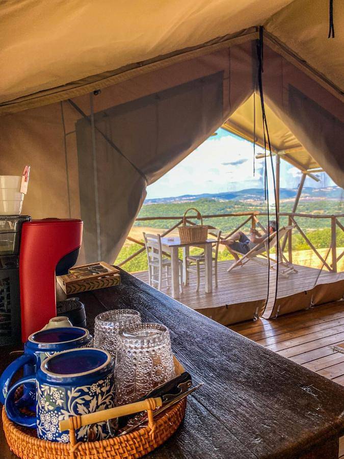 Zelt für 2 Personen, mit Ausblick und Garten sowie Pool in der Toskana - 4