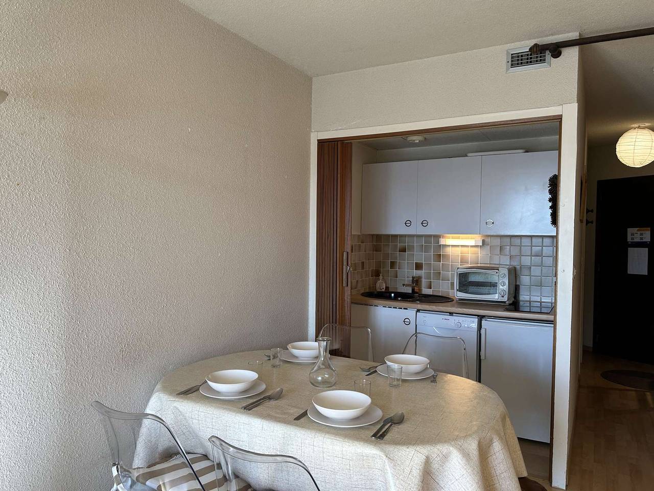 Appartement entier, Studio montagne 4 pers. avec balcon, pistes à 100m, parking, local à skis - Montgenèvre in Montgenèvre, Région de Briançon